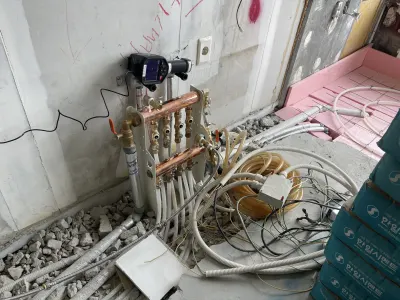 난방분배기점검 작업 사진